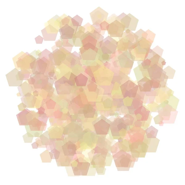 Yellow Orange Pink Abstract Pentagons Random Background — Stok fotoğraf