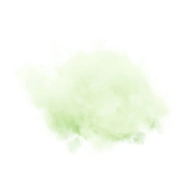 Nuvola Verde Sfondo Bianco Rendering — Foto Stock