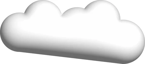 Cloud Ikon Fehér Háttér — Stock Fotó