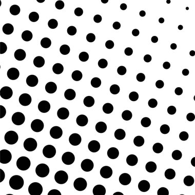 Beyaz ve siyah daireler, yarım ton eğimli arkaplan. Vektör illüstrasyonu.