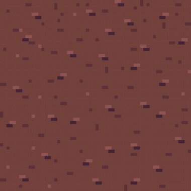 Piksel sanat toprak dokusu. Vektör resmi. Kusursuz desen arkaplanı.