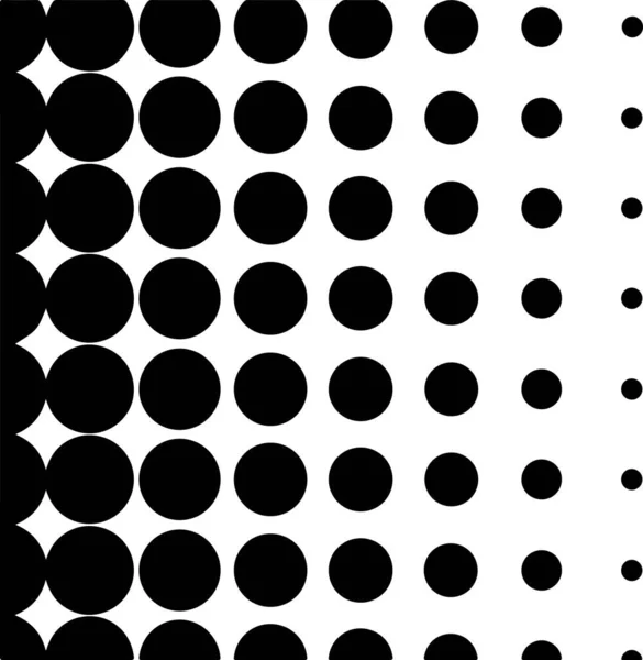 White Black Circles Gradient Halftone Background Vector Illustration — Stockvektor