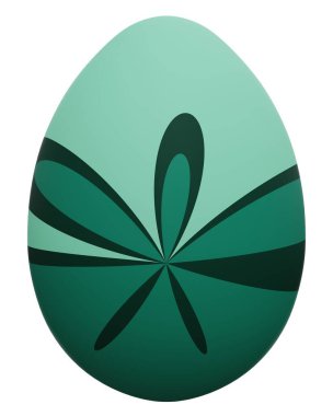 Paskalya yumurtası ikonu. 3d oluşturma.