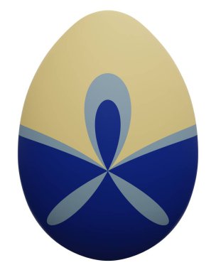 Paskalya yumurtası ikonu. 3d oluşturma.