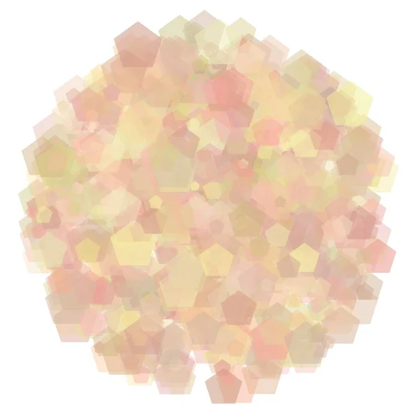 Yellow Orange Pink Abstract Pentagons Random Background — Foto de Stock