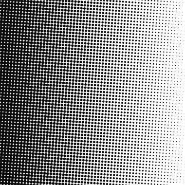 Beyaz ve siyah daireler, yarım ton eğimli arkaplan. Vektör illüstrasyonu.