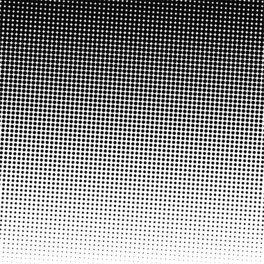 Beyaz ve siyah daireler, yarım ton eğimli arkaplan. Vektör illüstrasyonu.