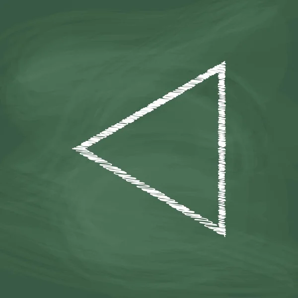 Arrow Left Line Icon Design White Chalk Draw Picture Blackboard — Stock Vector