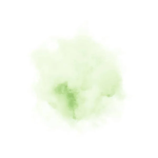 Green Cloud White Background Rendering — Stockfoto