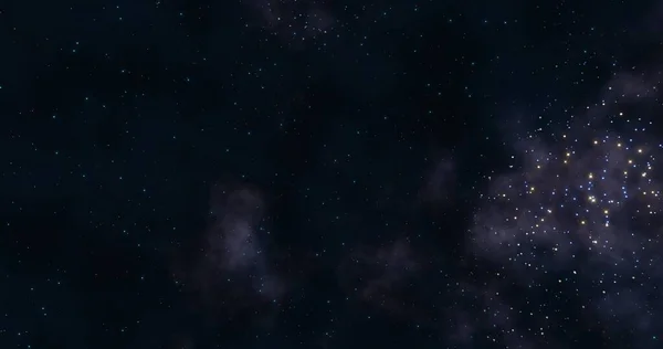 星云的背景 宇宙中的银河3D渲染 — 图库照片