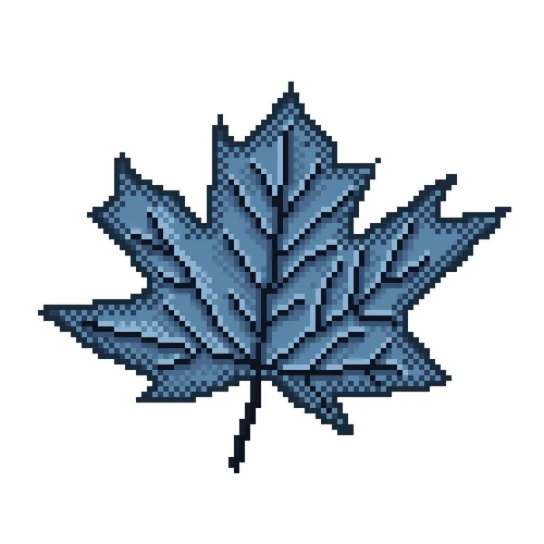 Maple Leaf Pixel Art Vector Illustration — стоковый вектор