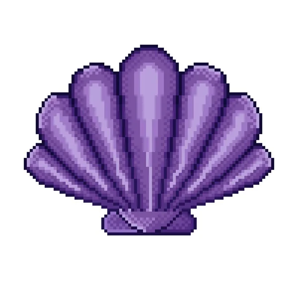 22 Pixel art shells Vector Images Depositphotos