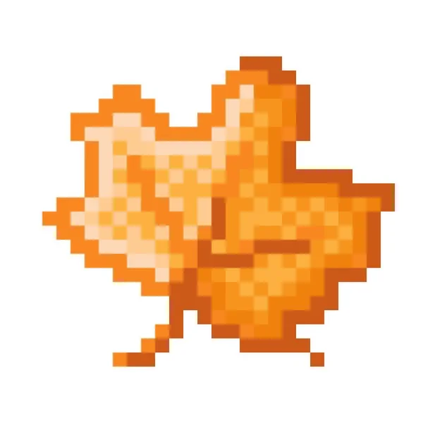 Maple Leaf Pixel Art Vector Illustration — Image vectorielle