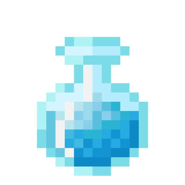 Blue Potion Pixel Art Vector Picture —  Vetores de Stock