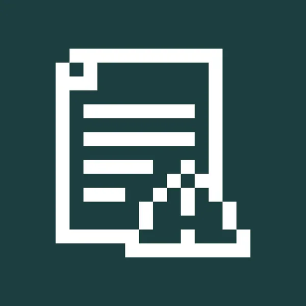 Paper Icon Pixel Art Draw Picture Blackboard Vector Illustration — Stockvector