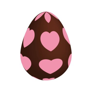 Çikolatalı Paskalya yumurtası. Vektör illüstrasyonu.