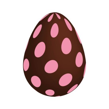 Çikolatalı Paskalya yumurtası. Vektör illüstrasyonu.