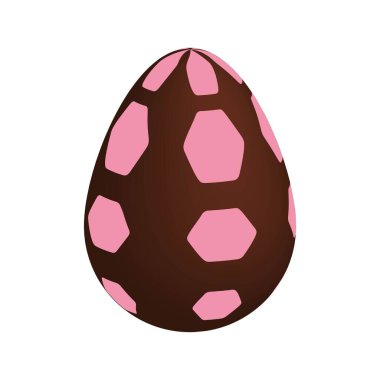 Çikolatalı Paskalya yumurtası. Vektör illüstrasyonu.