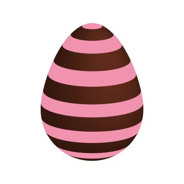 Çikolatalı Paskalya yumurtası. Vektör illüstrasyonu.