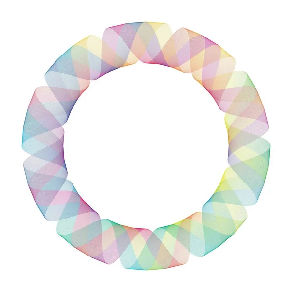 Abstract Rainbow Circle Wave Frame Background Vector Illustration — Vetor de Stock