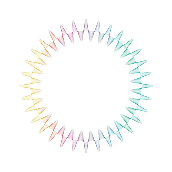 Abstract Rainbow Circle Wave Frame Background Vector Illustration — Vector de stock