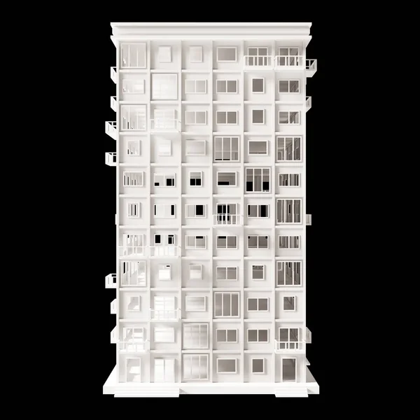 White Condo Modern Style Floor Model Architecture Made Paper Low — Stock fotografie