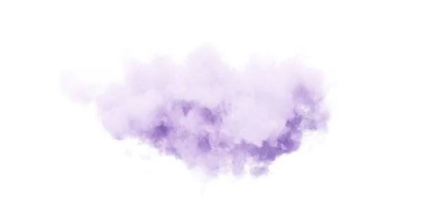 Purple Cloud White Background Rendering — Fotografia de Stock