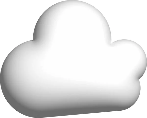 Cloud Icon White Background — Foto de Stock