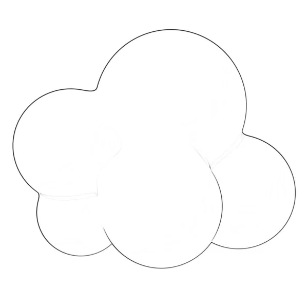 Cloud Cartoon Line Icons Design Black Hand Drawn Cloud Cartoon — Foto Stock