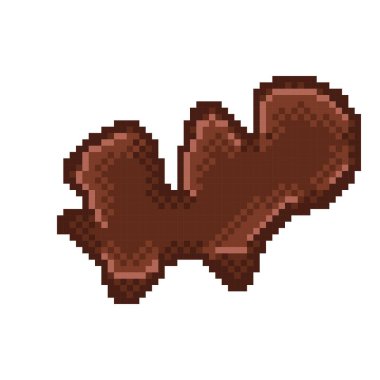 Shape chocolate pixel art. Vector illustration.