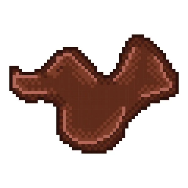 Shape Chocolate Pixel Art Vector Illustration — Archivo Imágenes Vectoriales