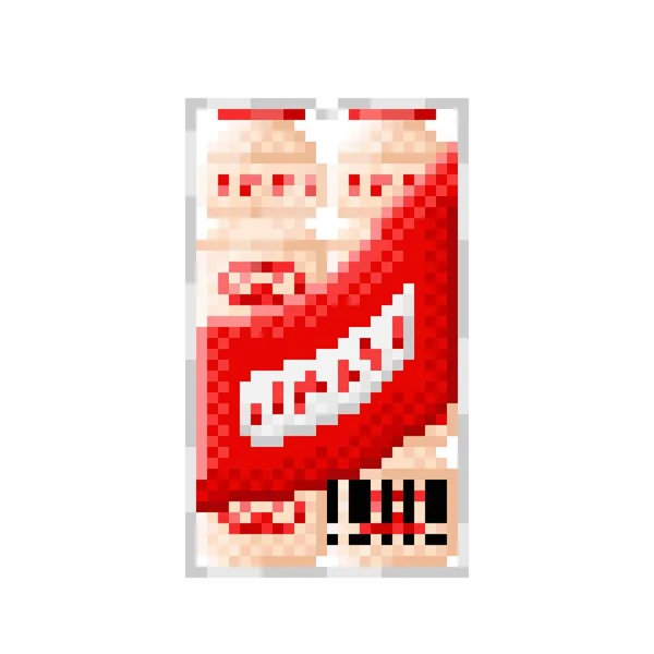 Probiotic Yogurt Drink Pixel Art Vector Illustration — Stok Vektör