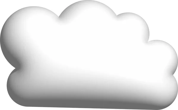 Cloud Ikona Bílém Pozadí — Stock fotografie