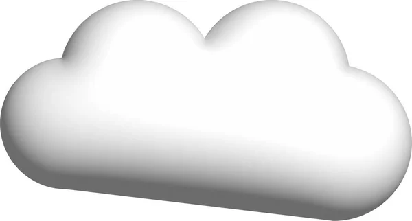 Cloud Ikona Bílém Pozadí — Stock fotografie