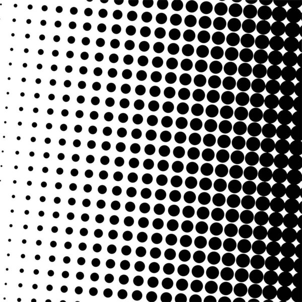 White and black circles, gradient halftone background. Vector illustration.