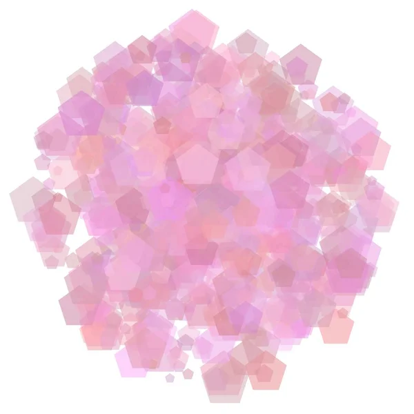 Pink Abstract Pentagons Random Background — Stockfoto