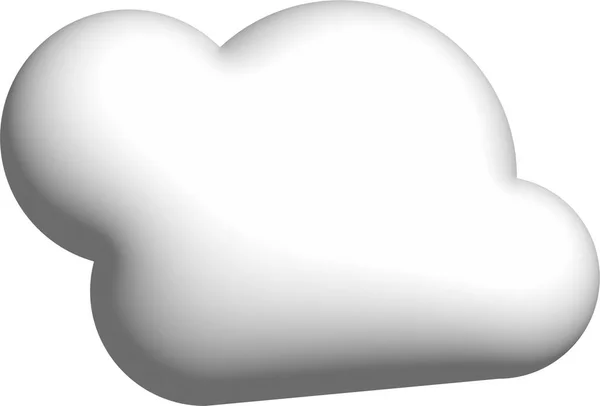 Cloud Pictogram Witte Achtergrond — Stockfoto