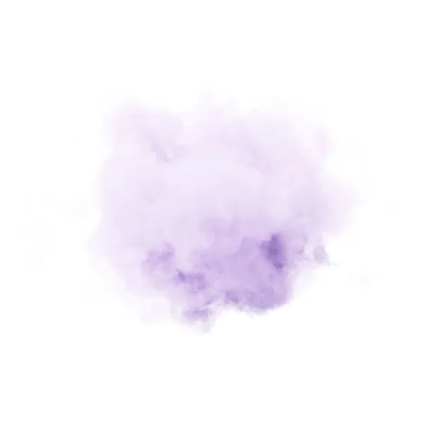 Purple Cloud White Background Rendering — Stockfoto