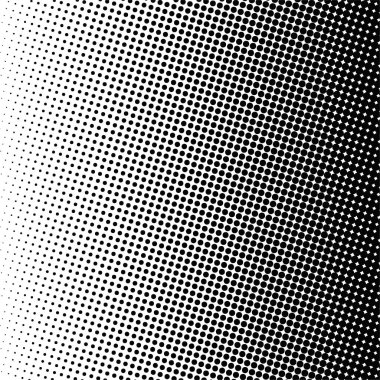 Beyaz ve siyah daireler, yarım ton eğimli arkaplan. Vektör illüstrasyonu.