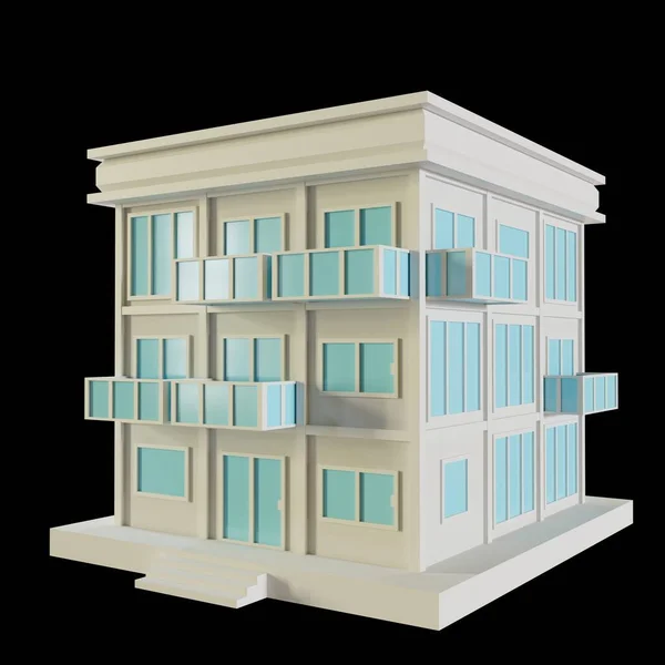 White House Modern Style Floor Model Architecture Made Paper Low — Fotografia de Stock