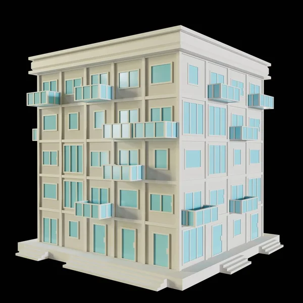 White House Modern Style Floor Model Architecture Made Paper Low — Stock fotografie