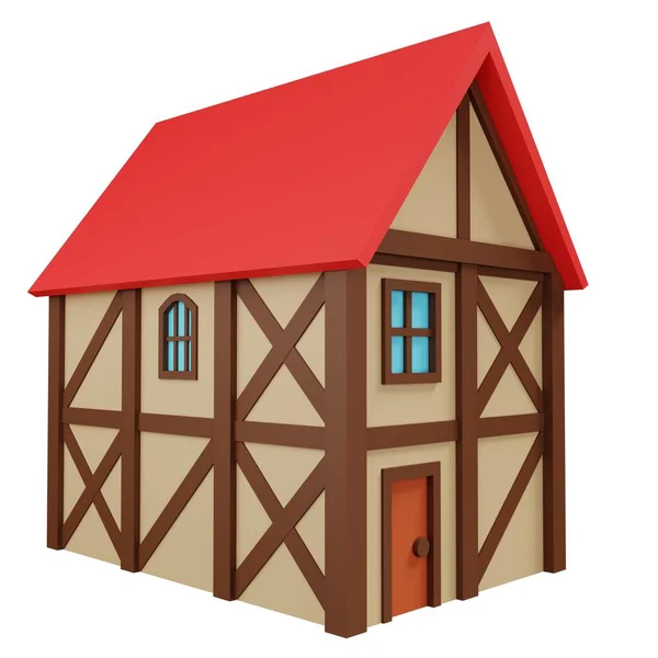 Fantasy House Medieval Rendering — Stockfoto