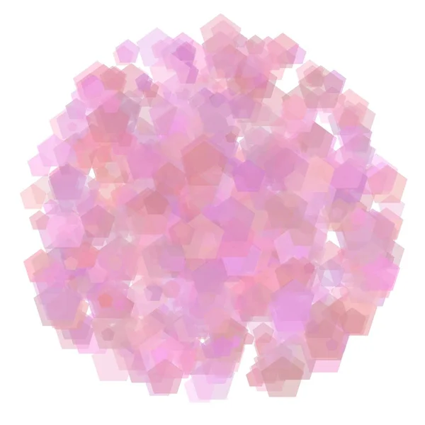 Pink Abstract Pentagons Random Background — ストック写真