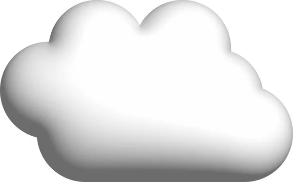 Cloud Icon White Background — Stok fotoğraf