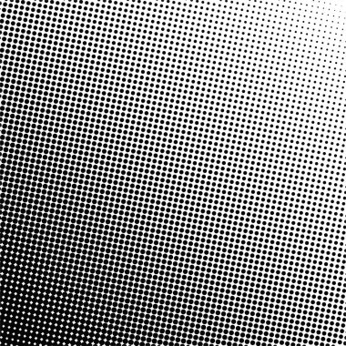 Beyaz ve siyah daireler, yarım ton eğimli arkaplan. Vektör illüstrasyonu.