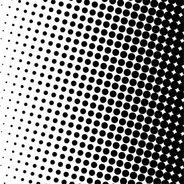 Beyaz ve siyah daireler, yarım ton eğimli arkaplan. Vektör illüstrasyonu.