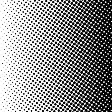 Beyaz ve siyah daireler, yarım ton eğimli arkaplan. Vektör illüstrasyonu.