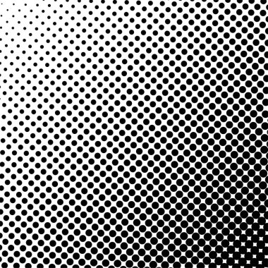 Beyaz ve siyah daireler, yarım ton eğimli arkaplan. Vektör illüstrasyonu.