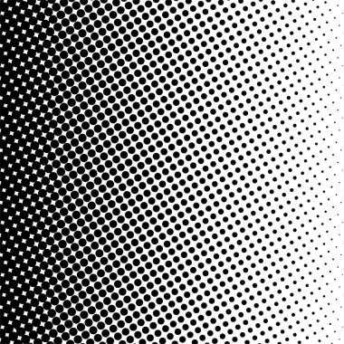 Beyaz ve siyah daireler, yarım ton eğimli arkaplan. Vektör illüstrasyonu.