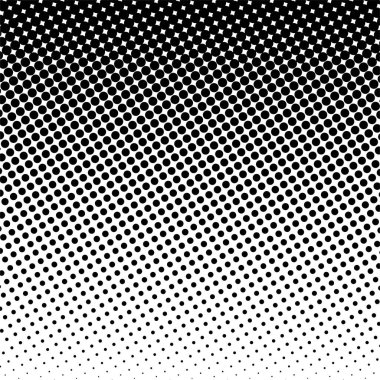Beyaz ve siyah daireler, yarım ton eğimli arkaplan. Vektör illüstrasyonu.